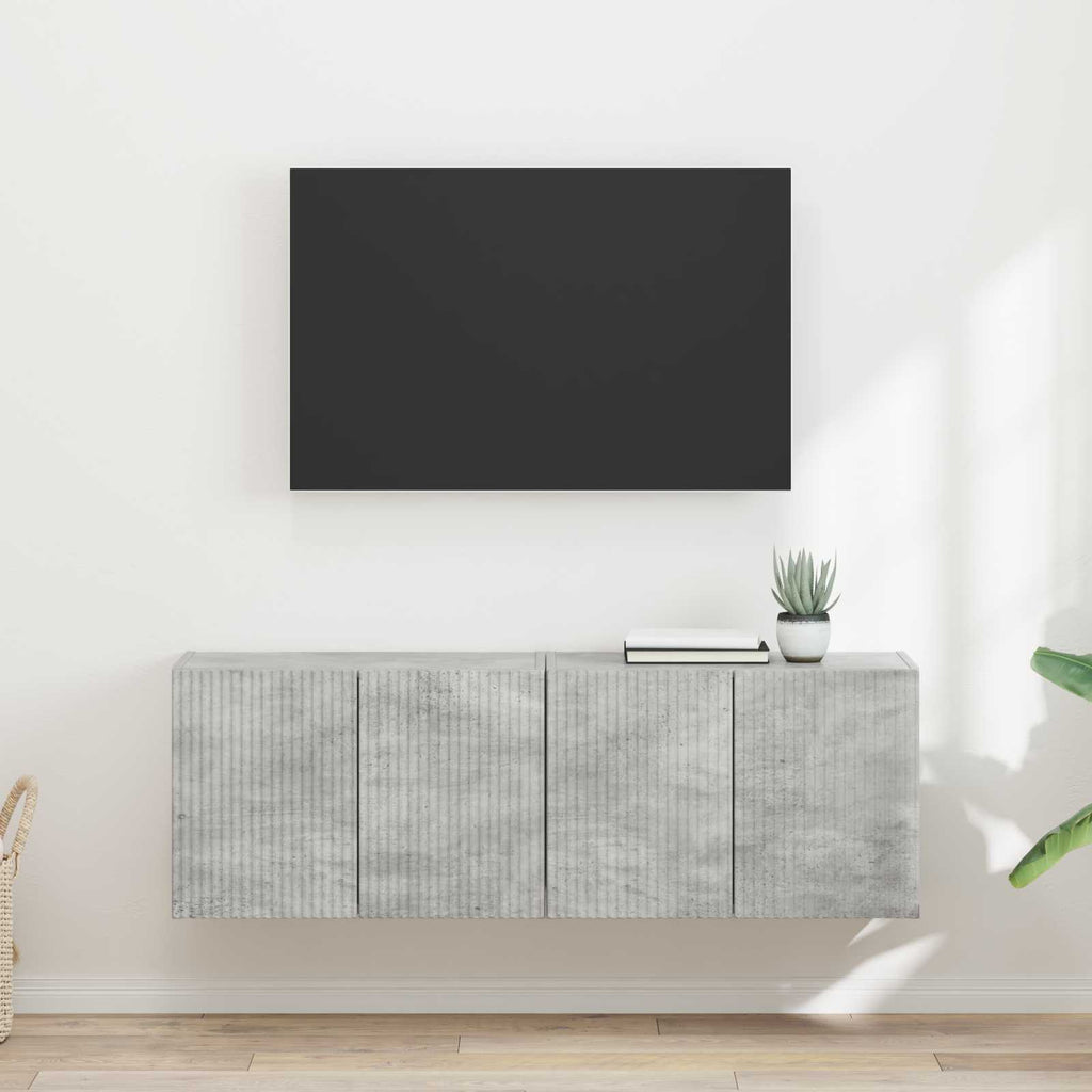 vidaXL Szafka pod telewizor 2 szt. Betonowy szary Drewno inżynieryjne
