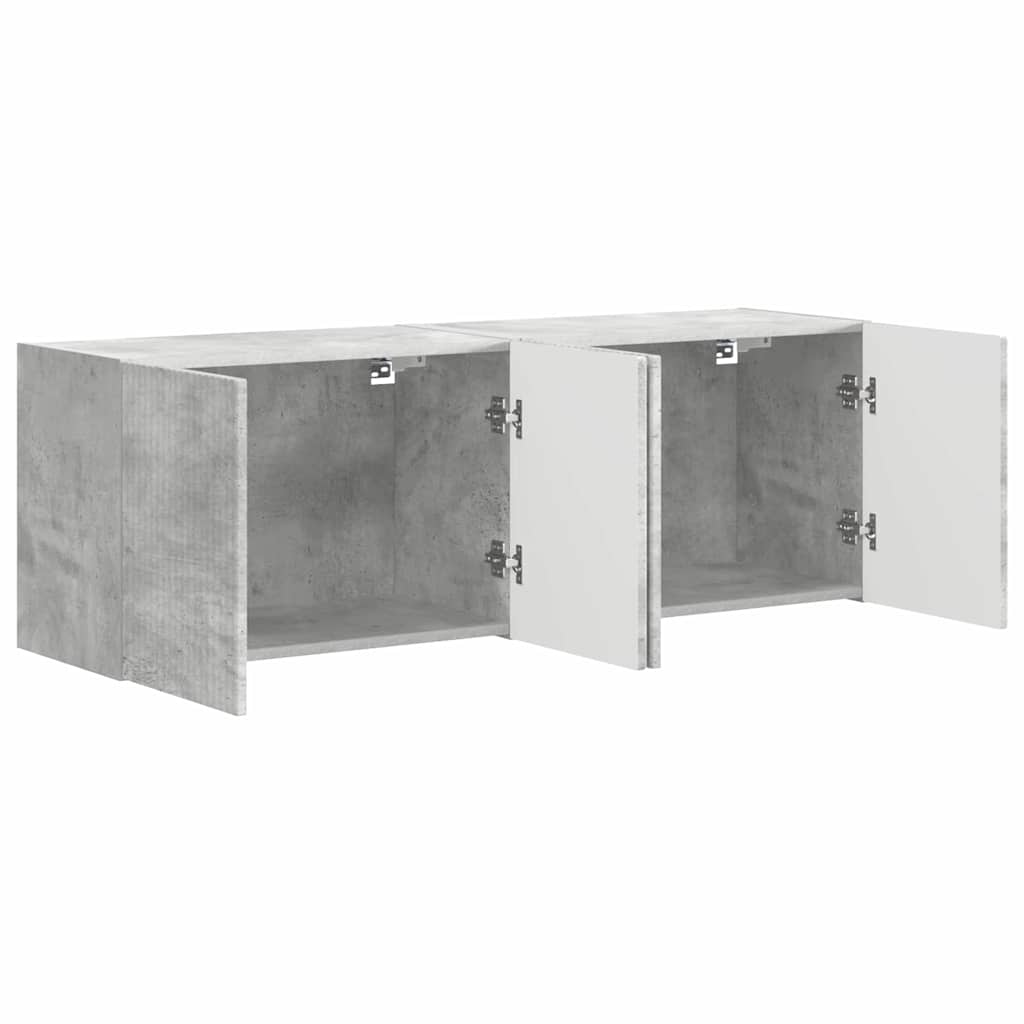 vidaXL Szafka pod telewizor 2 pcs Betonowy szary 59,5 x 31 x 40 cm