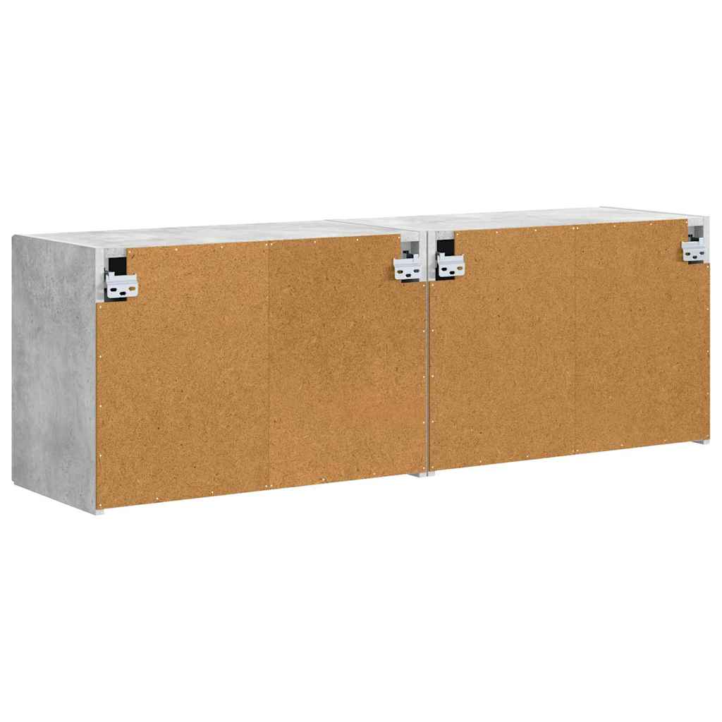 vidaXL Szafka pod telewizor 2 pcs Betonowy szary 59,5 x 31 x 40 cm