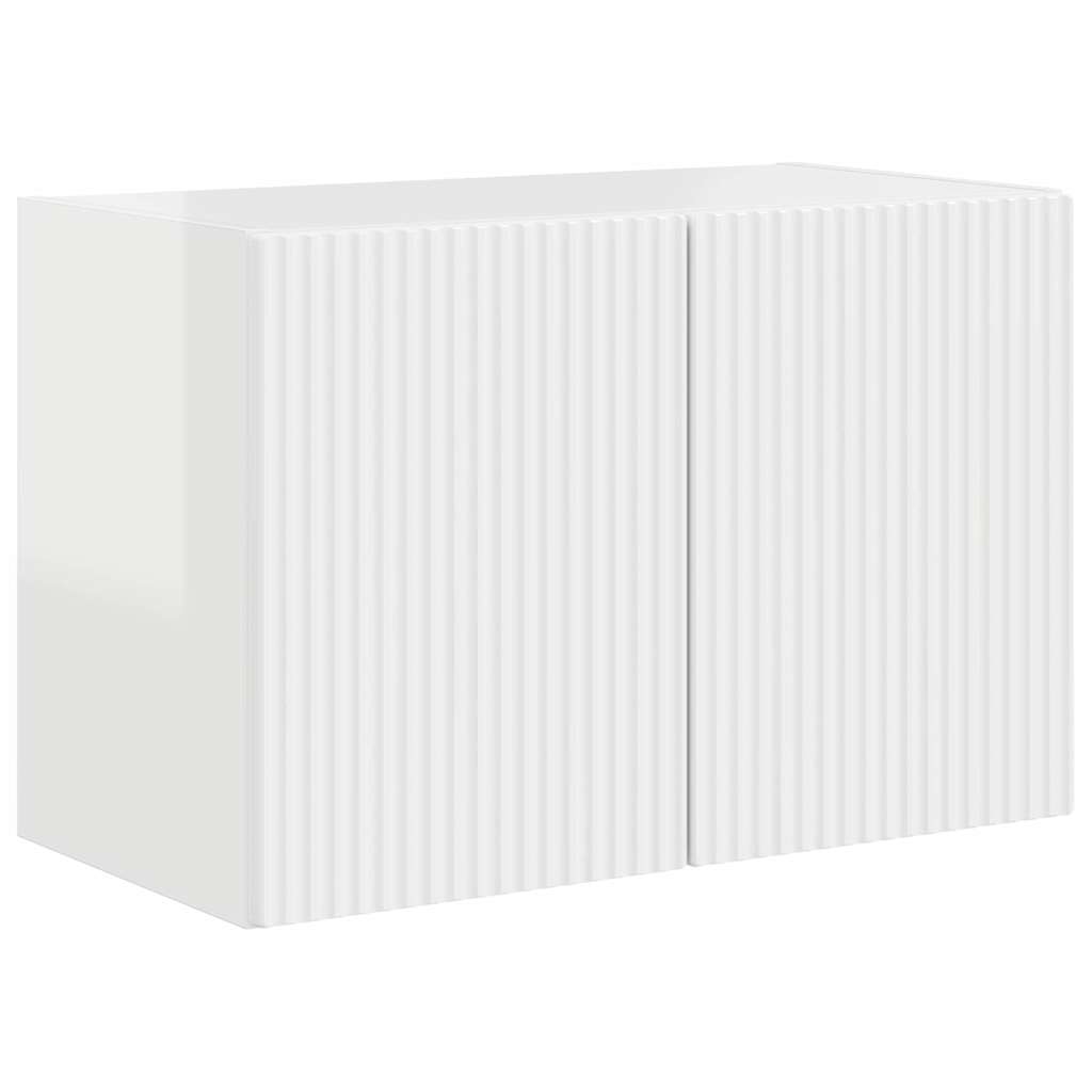 vidaXL Szafka pod telewizor Wysoki połysk biały 59,5 x 31 x 40 cm