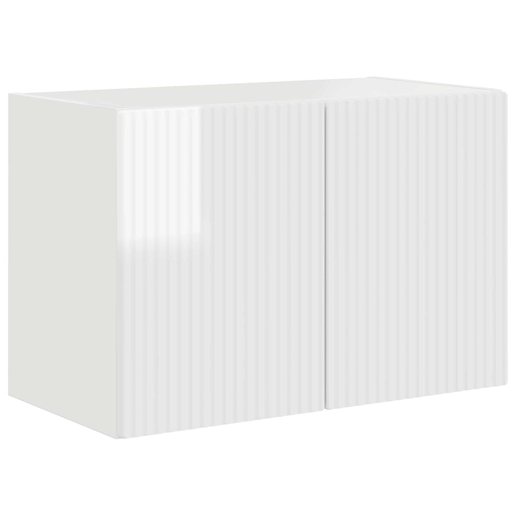 vidaXL Szafka pod telewizor 59,5 x 31 x 40 cm Wysoki połysk biały