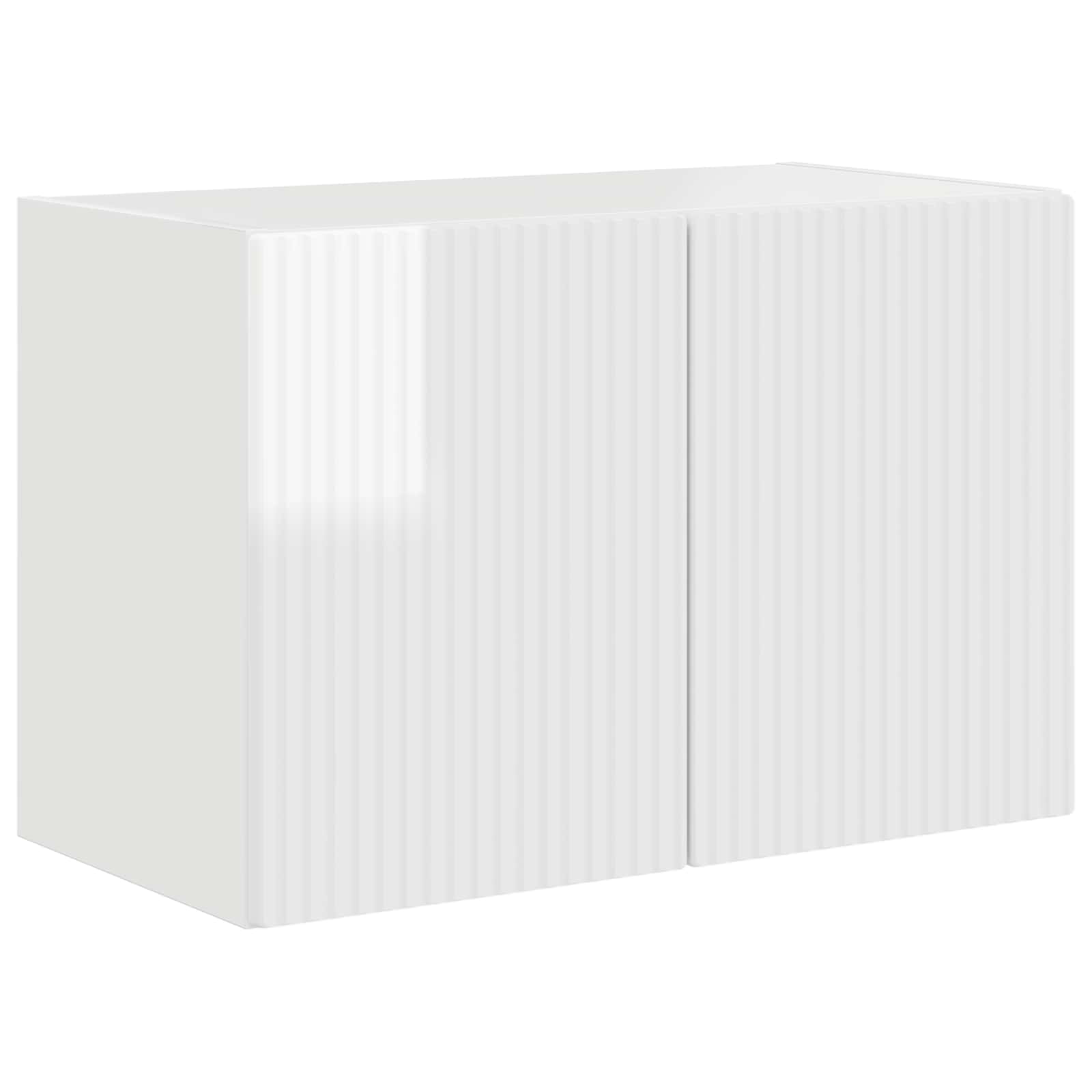 vidaXL Szafka pod telewizor 59,5 x 31 x 40 cm Wysoki połysk biały