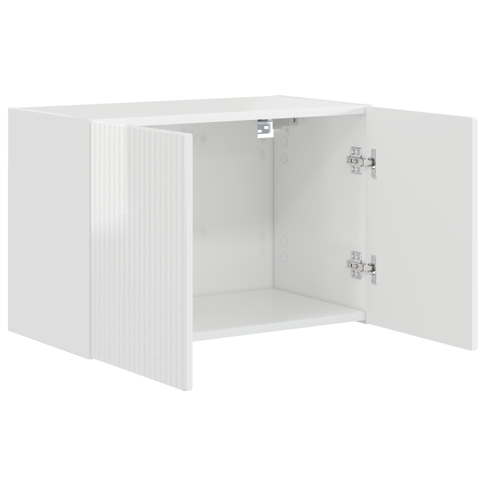 vidaXL Szafka pod telewizor 59,5 x 31 x 40 cm Wysoki połysk biały