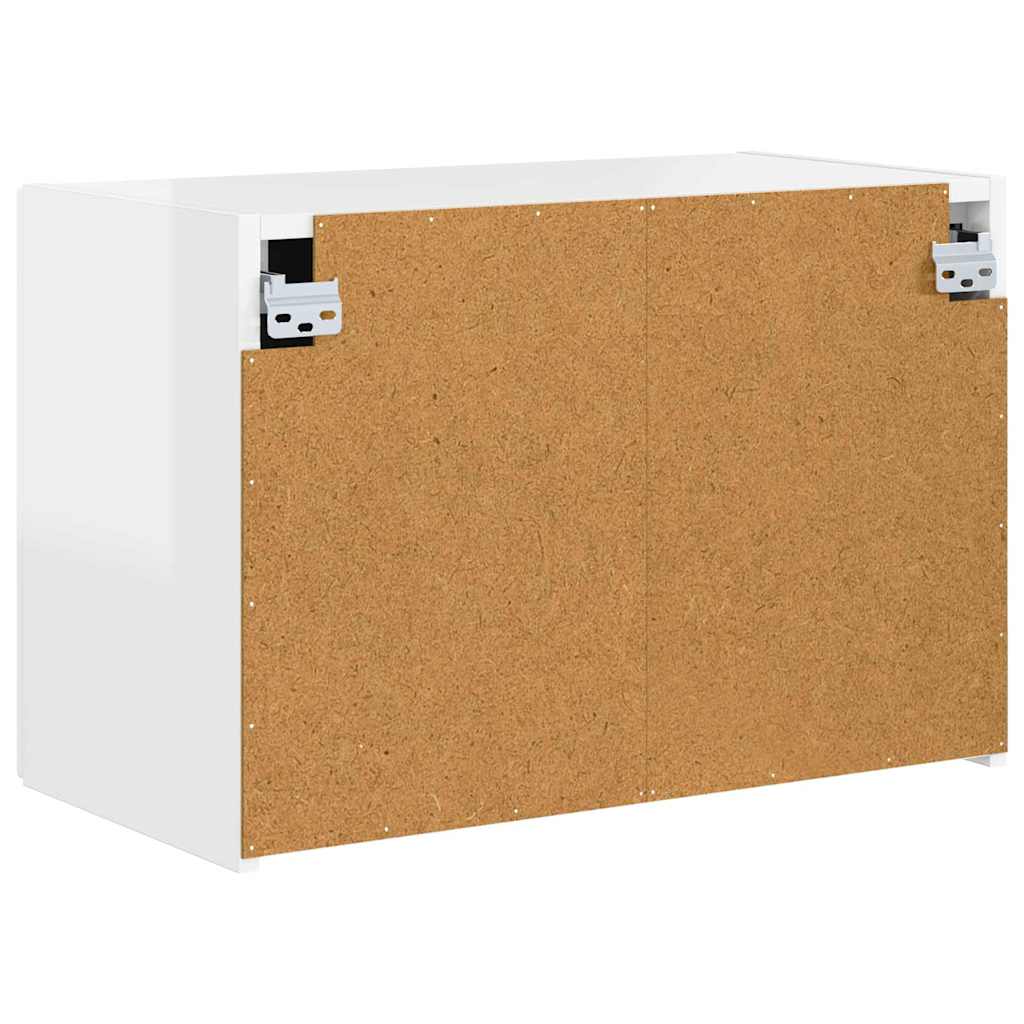 vidaXL Szafka pod telewizor Wysoki połysk biały 59,5 x 31 x 40 cm