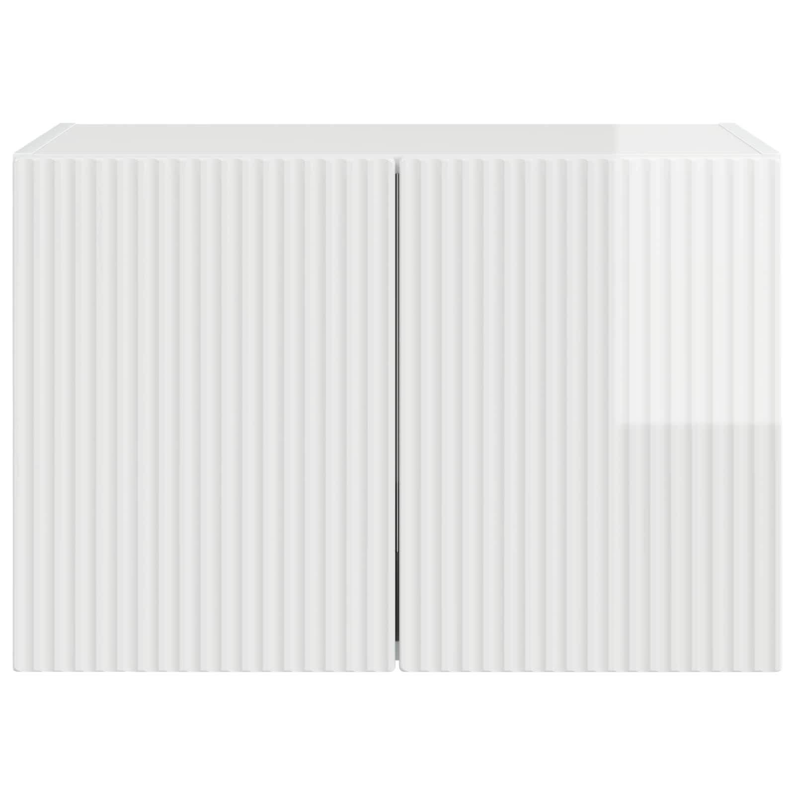 vidaXL Szafka pod telewizor 59,5 x 31 x 40 cm Wysoki połysk biały
