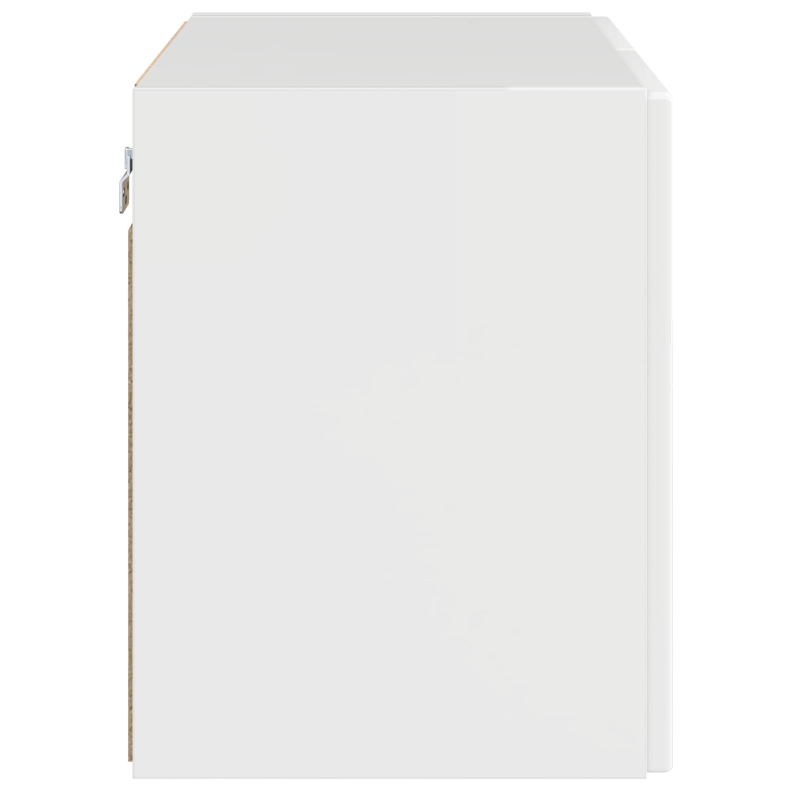 vidaXL Szafka pod telewizor 59,5 x 31 x 40 cm Wysoki połysk biały