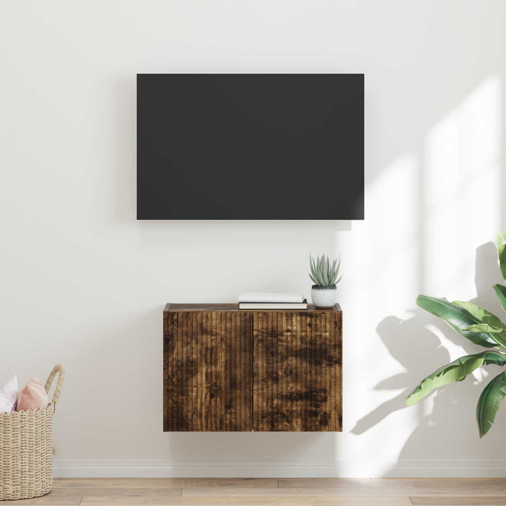 vidaXL Szafka pod telewizor 59,5 x 31 x 40 cm Dąb wędzony
