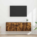 vidaXL Szafka pod telewizor 2 pcs Dąb wędzony 59,5 x 31 x 40 cm