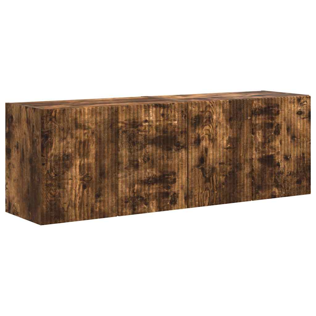 vidaXL Szafka pod telewizor 2 pcs Dąb wędzony 59,5 x 31 x 40 cm