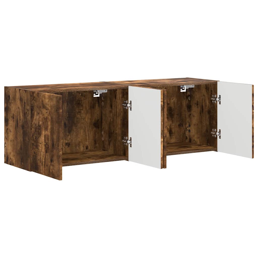 vidaXL Szafka pod telewizor 2 pcs Dąb wędzony 59,5 x 31 x 40 cm