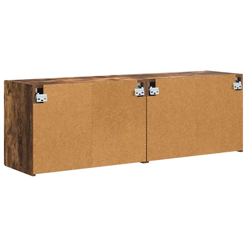 vidaXL Szafka pod telewizor 2 pcs Dąb wędzony 59,5 x 31 x 40 cm
