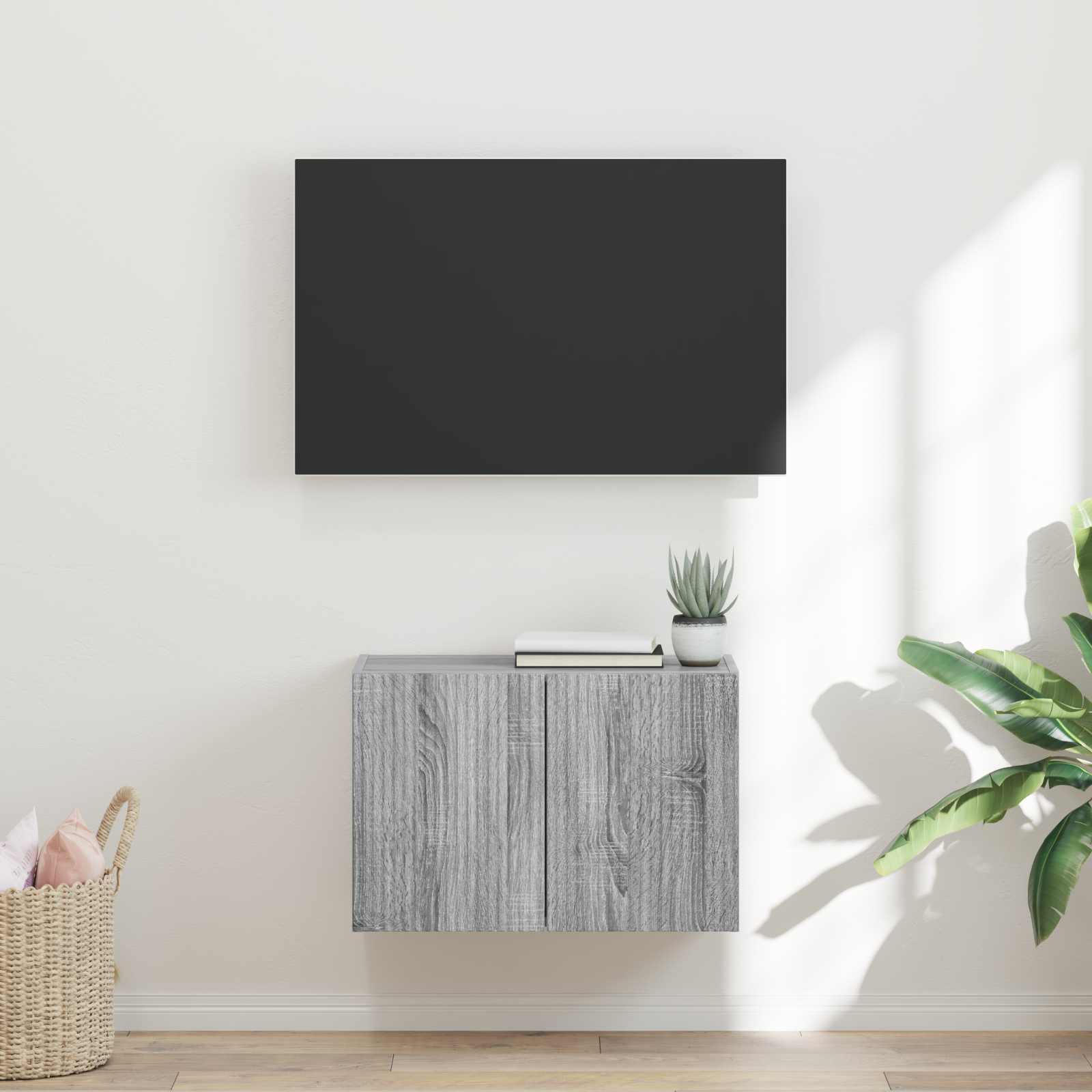 vidaXL Szafka pod telewizor 59,5 x 31 x 40 cm Szary Sonoma