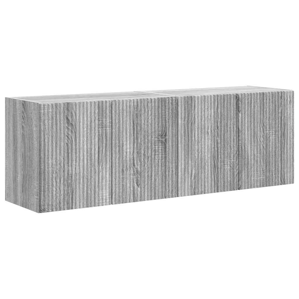 vidaXL Szafka pod telewizor 2 pcs Szary Sonoma 59,5 x 31 x 40 cm