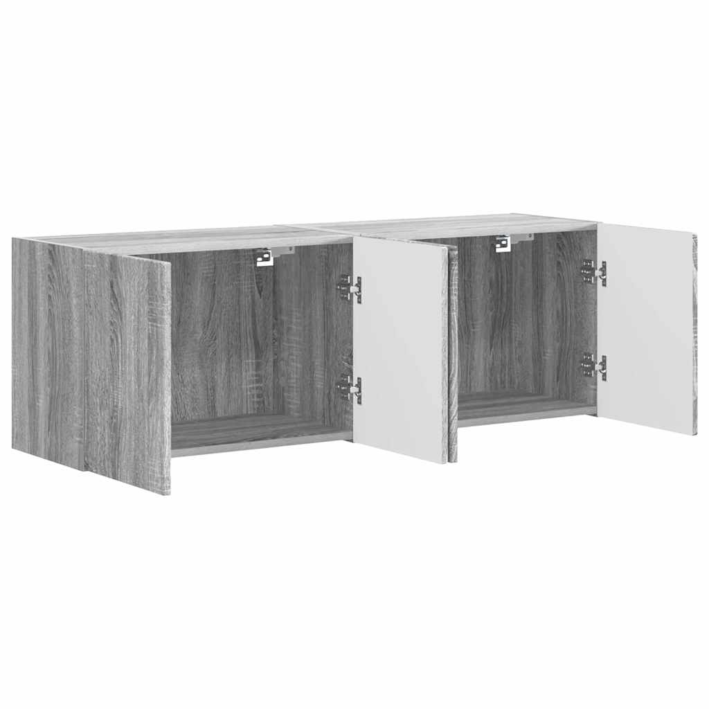 vidaXL Szafka pod telewizor 2 pcs Szary Sonoma 59,5 x 31 x 40 cm