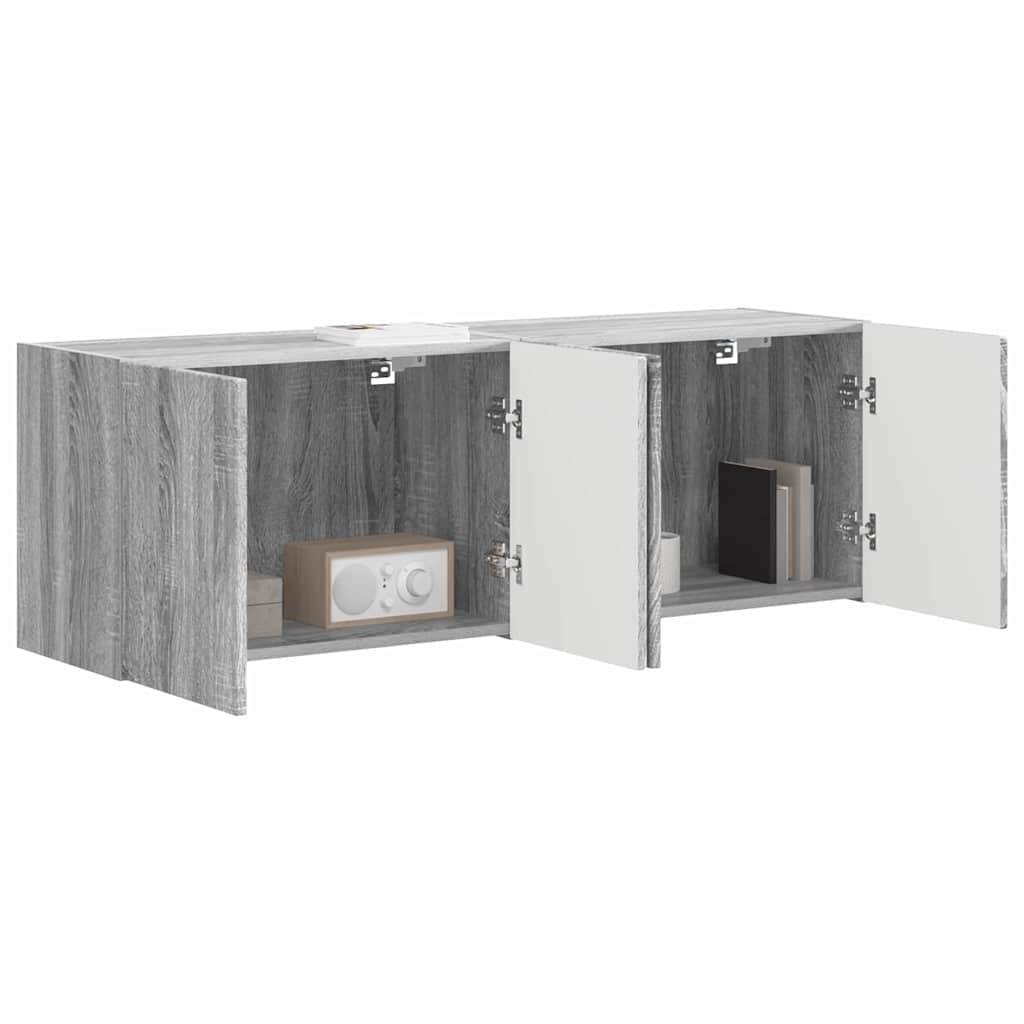 vidaXL Szafka pod telewizor 2 pcs Szary Sonoma 59,5 x 31 x 40 cm