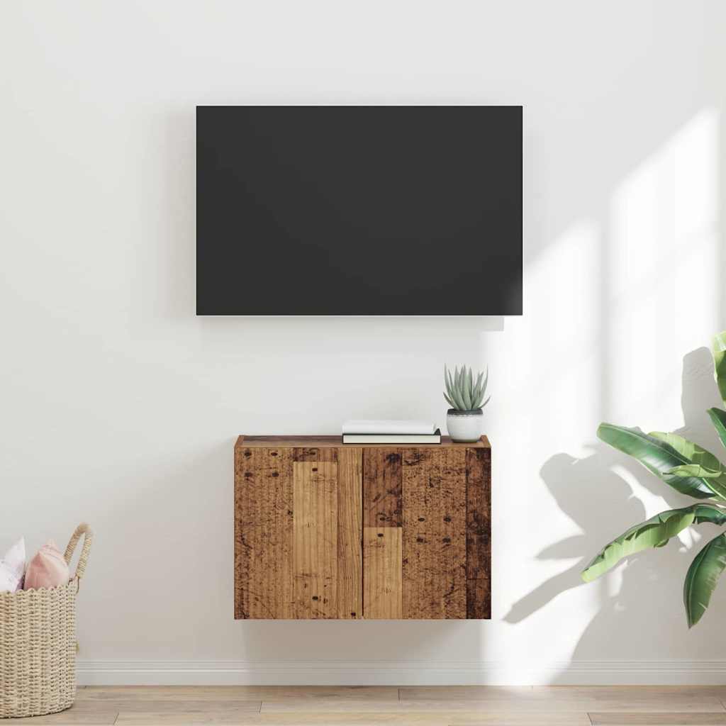 vidaXL Szafka pod telewizor Stare drewno 59,5 x 31 x 40 cm