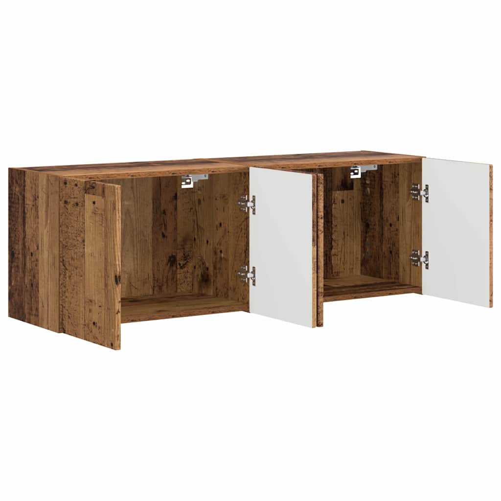 vidaXL Szafka pod telewizor 2 pcs Stare drewno 59,5 x 31 x 40 cm