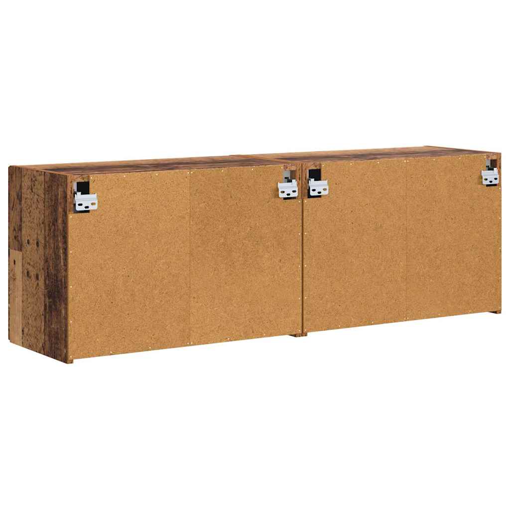 vidaXL Szafka pod telewizor 2 pcs Stare drewno 59,5 x 31 x 40 cm