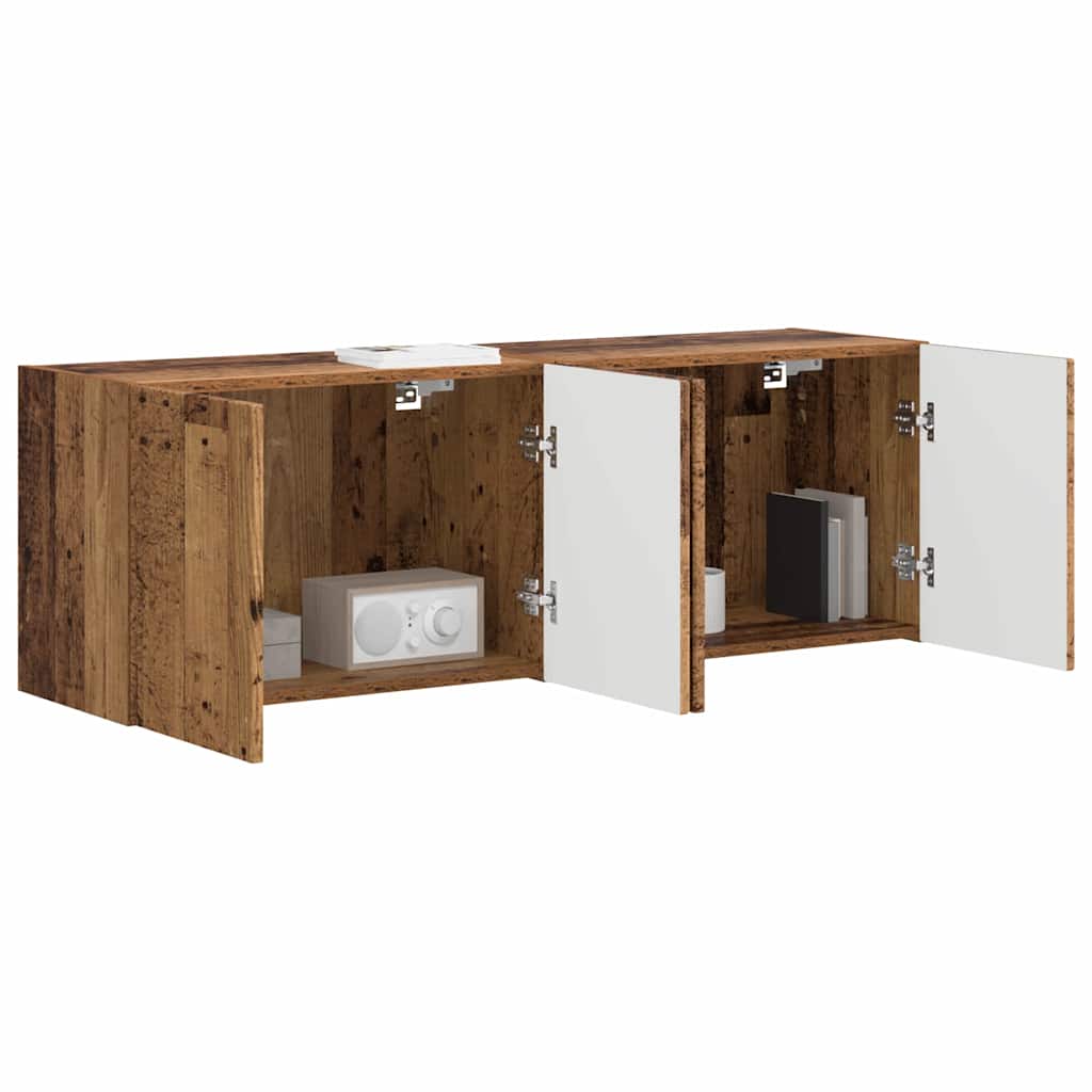 vidaXL Szafka pod telewizor 2 pcs Stare drewno 59,5 x 31 x 40 cm