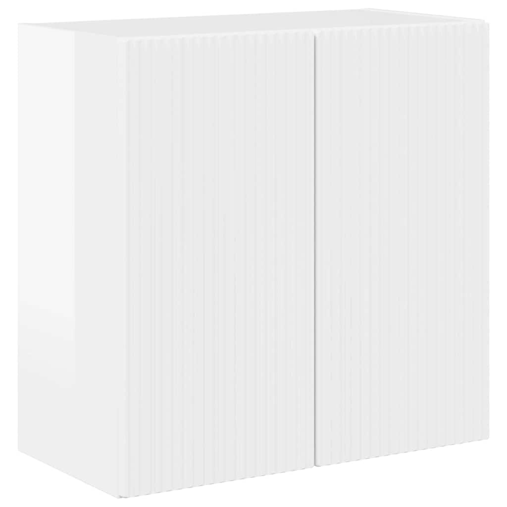 vidaXL Szafka pod telewizor Wysoki połysk biały 59,5 x 31 x 60 cm
