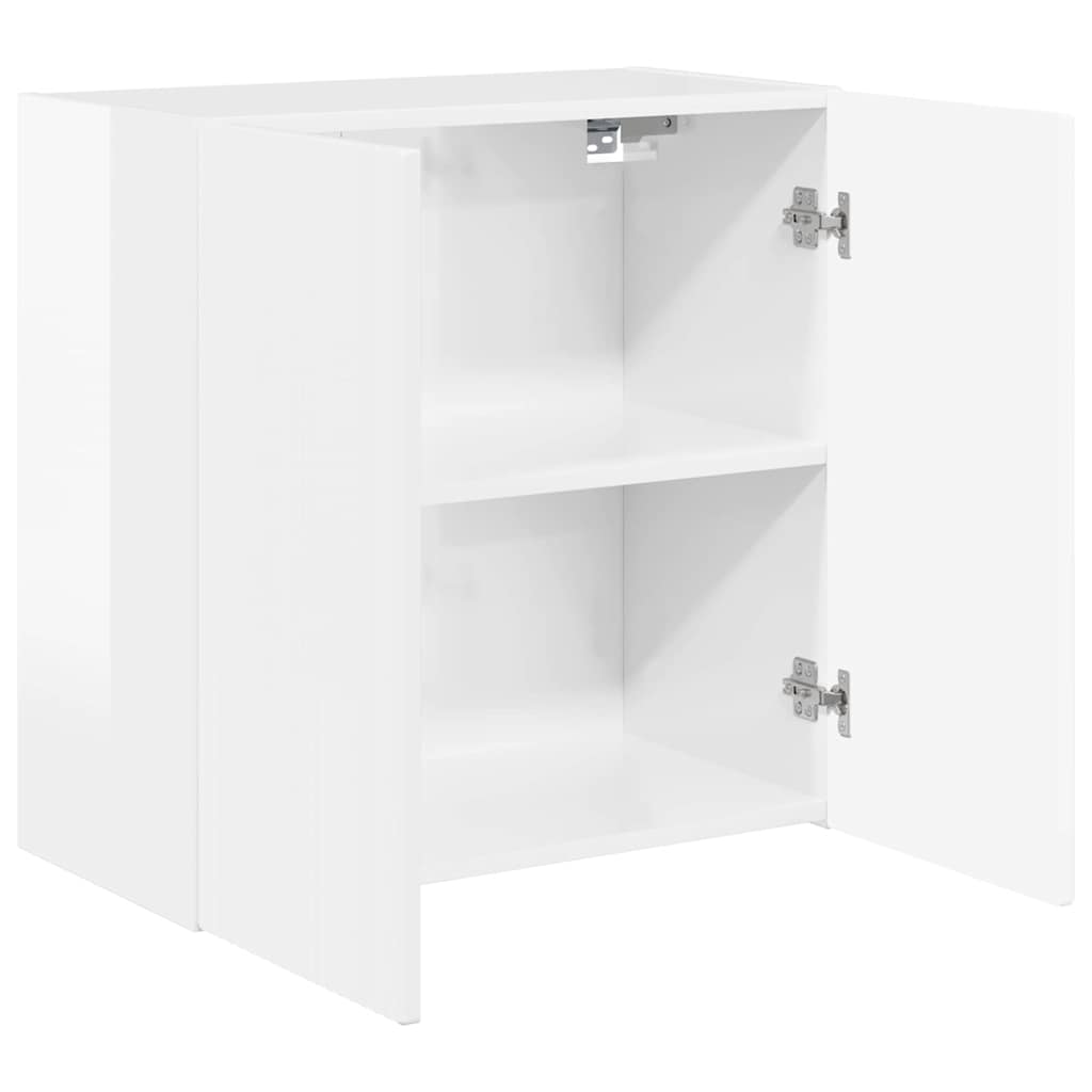 vidaXL Szafka pod telewizor Wysoki połysk biały 59,5 x 31 x 60 cm