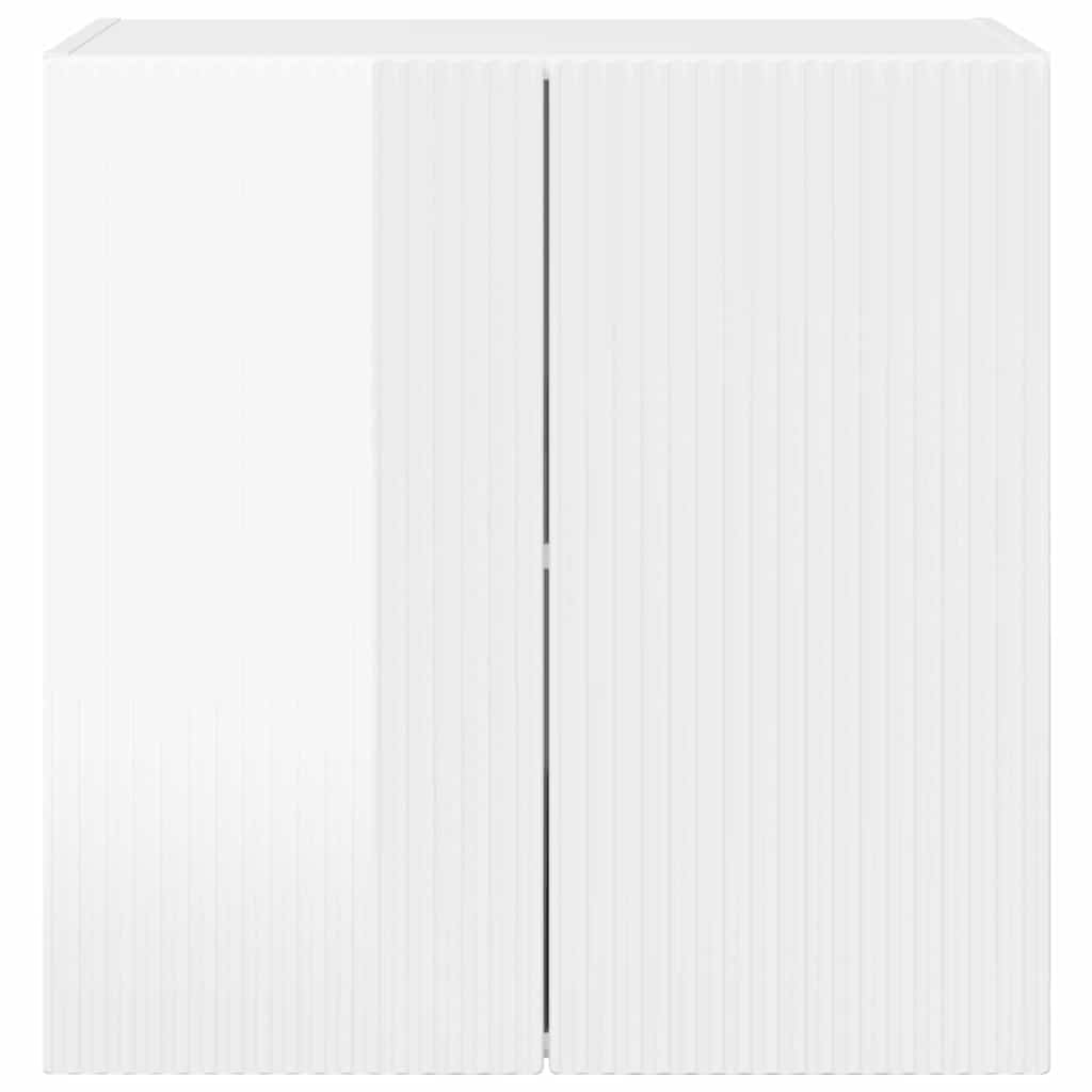 vidaXL Szafka pod telewizor Wysoki połysk biały 59,5 x 31 x 60 cm