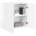 vidaXL Szafka pod telewizor 59,5 x 31 x 60 cm Wysoki połysk biały