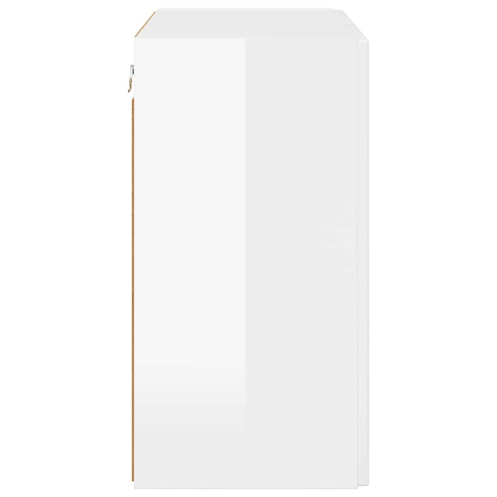 vidaXL Szafka pod telewizor Wysoki połysk biały 59,5 x 31 x 60 cm