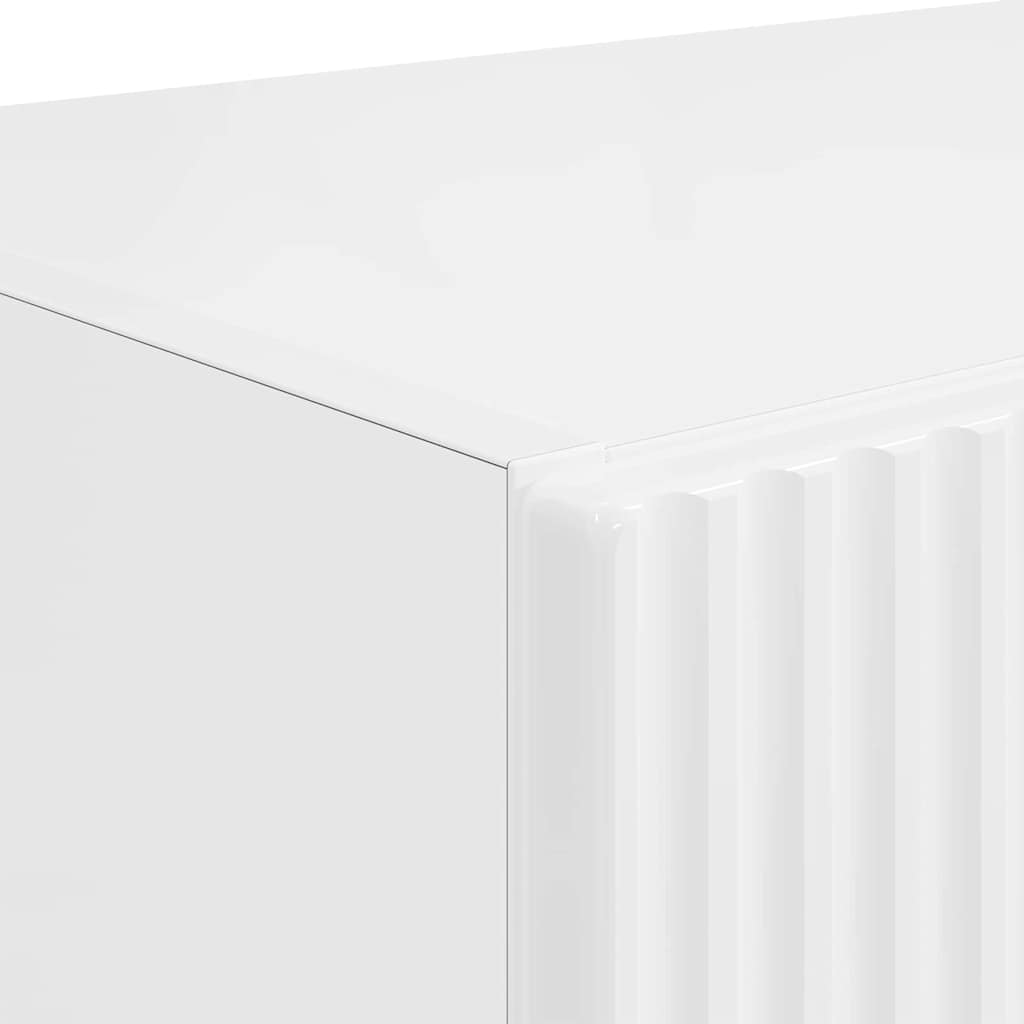 vidaXL Szafka pod telewizor Wysoki połysk biały 59,5 x 31 x 80 cm