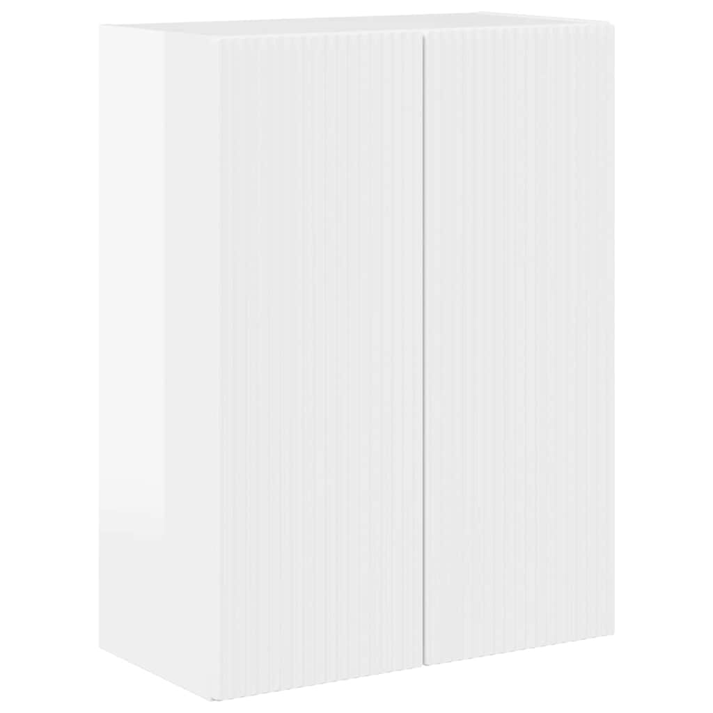 vidaXL Szafka pod telewizor Wysoki połysk biały 59,5 x 31 x 80 cm