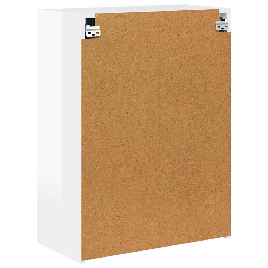 vidaXL Szafka pod telewizor Wysoki połysk biały 59,5 x 31 x 80 cm