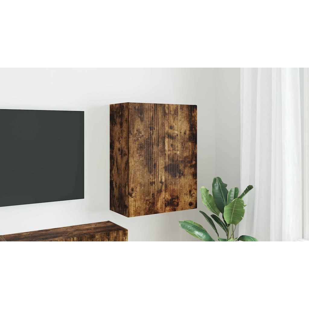 vidaXL Szafka pod telewizor 59,5 x 31 x 80 cm Dąb wędzony