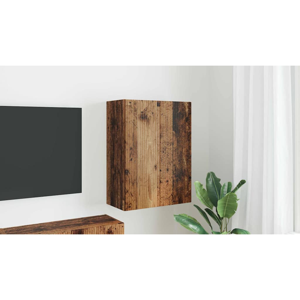 vidaXL Szafka pod telewizor 59,5 x 31 x 80 cm Stare drewno