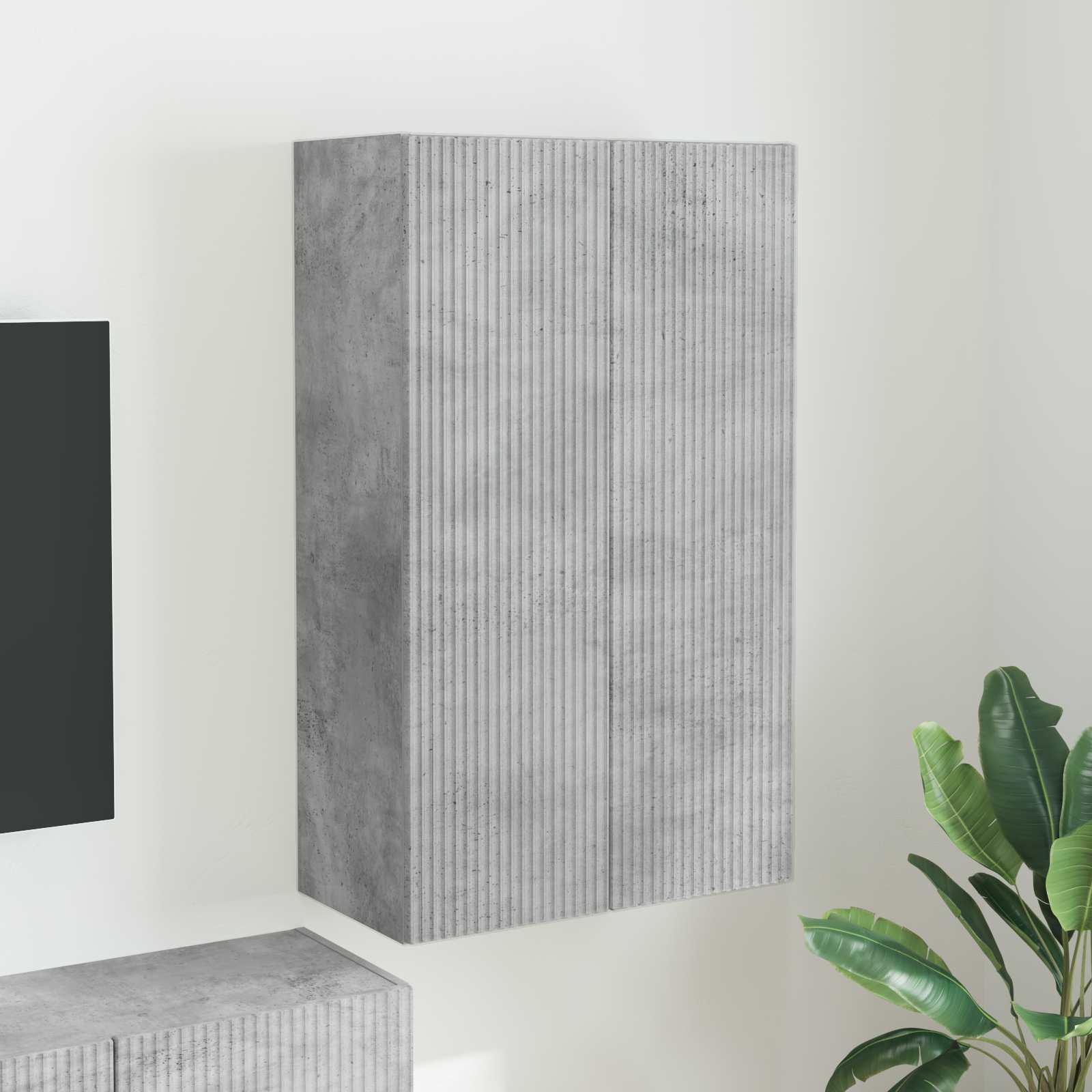 vidaXL Szafka pod telewizor 59,5 x 31 x 100 cm Betonowy szary