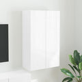 vidaXL Szafka pod telewizor Wysoki połysk biały 59,5 x 31 x 100 cm