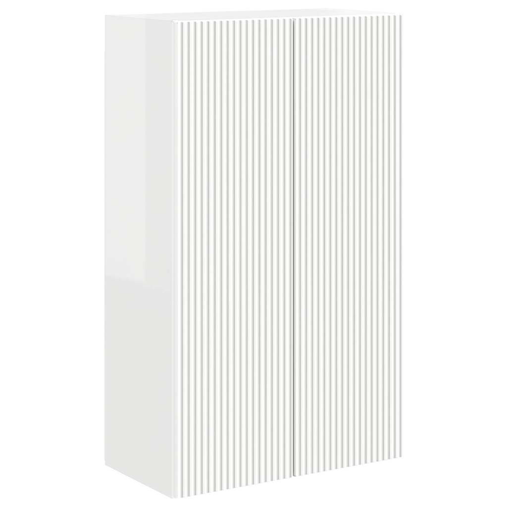 vidaXL Szafka pod telewizor Wysoki połysk biały 59,5 x 31 x 100 cm