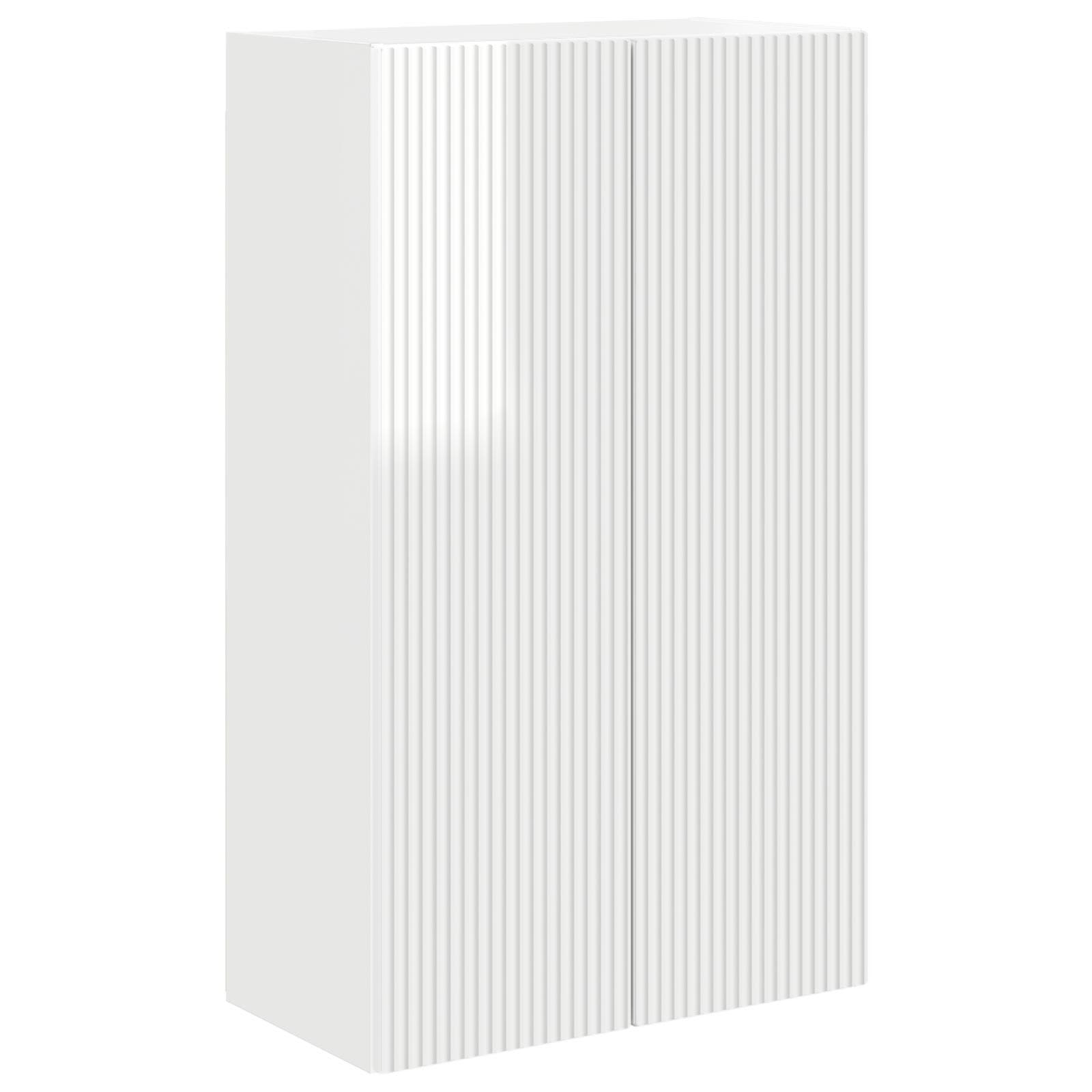 vidaXL Szafka pod telewizor 59,5 x 31 x 100 cm Wysoki połysk biały