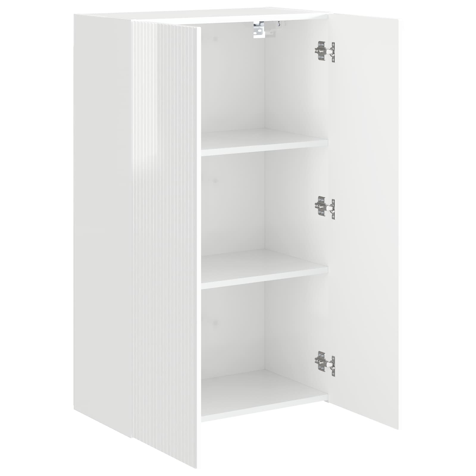 vidaXL Szafka pod telewizor 59,5 x 31 x 100 cm Wysoki połysk biały