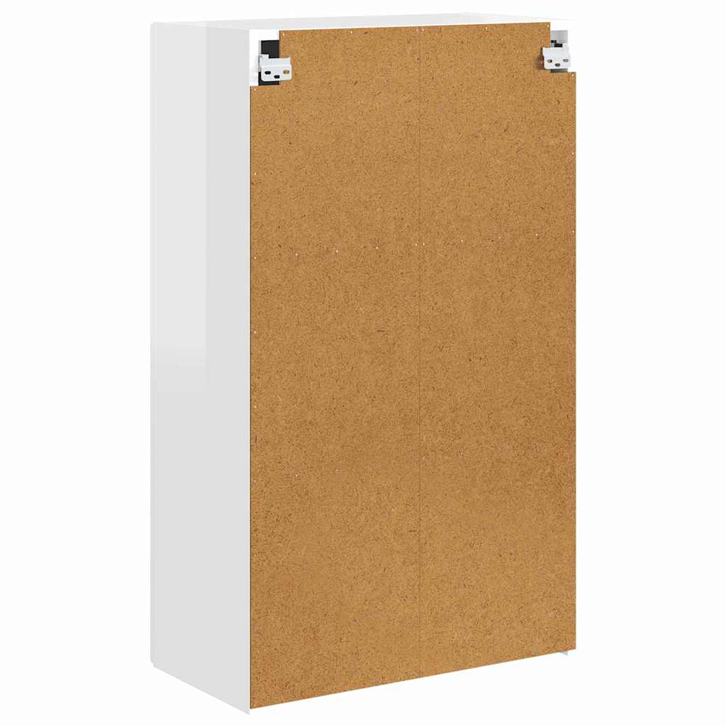 vidaXL Szafka pod telewizor Wysoki połysk biały 59,5 x 31 x 100 cm