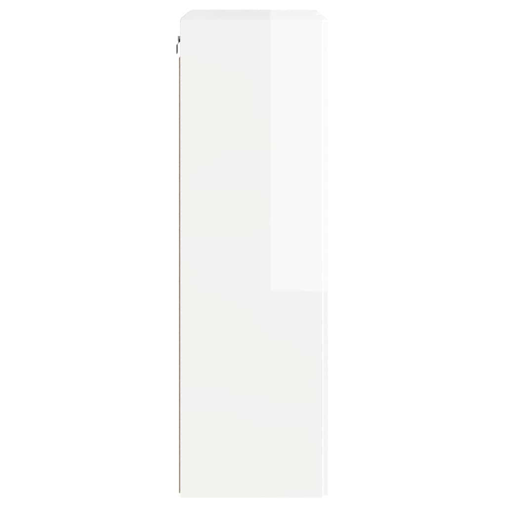 vidaXL Szafka pod telewizor Wysoki połysk biały 59,5 x 31 x 100 cm