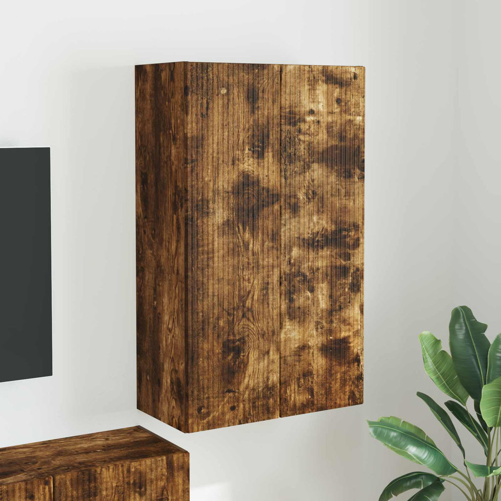 vidaXL Szafka pod telewizor 59,5 x 31 x 100 cm Dąb wędzony