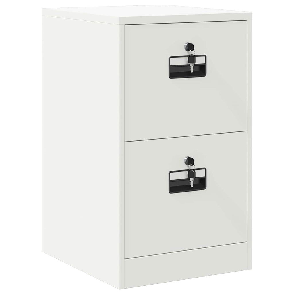 vidaXL Szafka na dokumenty Biały 44 x 50 x 74,5 cm Stal zimnowalcowana