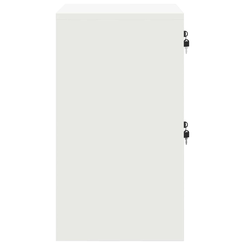vidaXL Szafka na dokumenty z szufladą Biały 45,5 x 42 x 74,5 cm