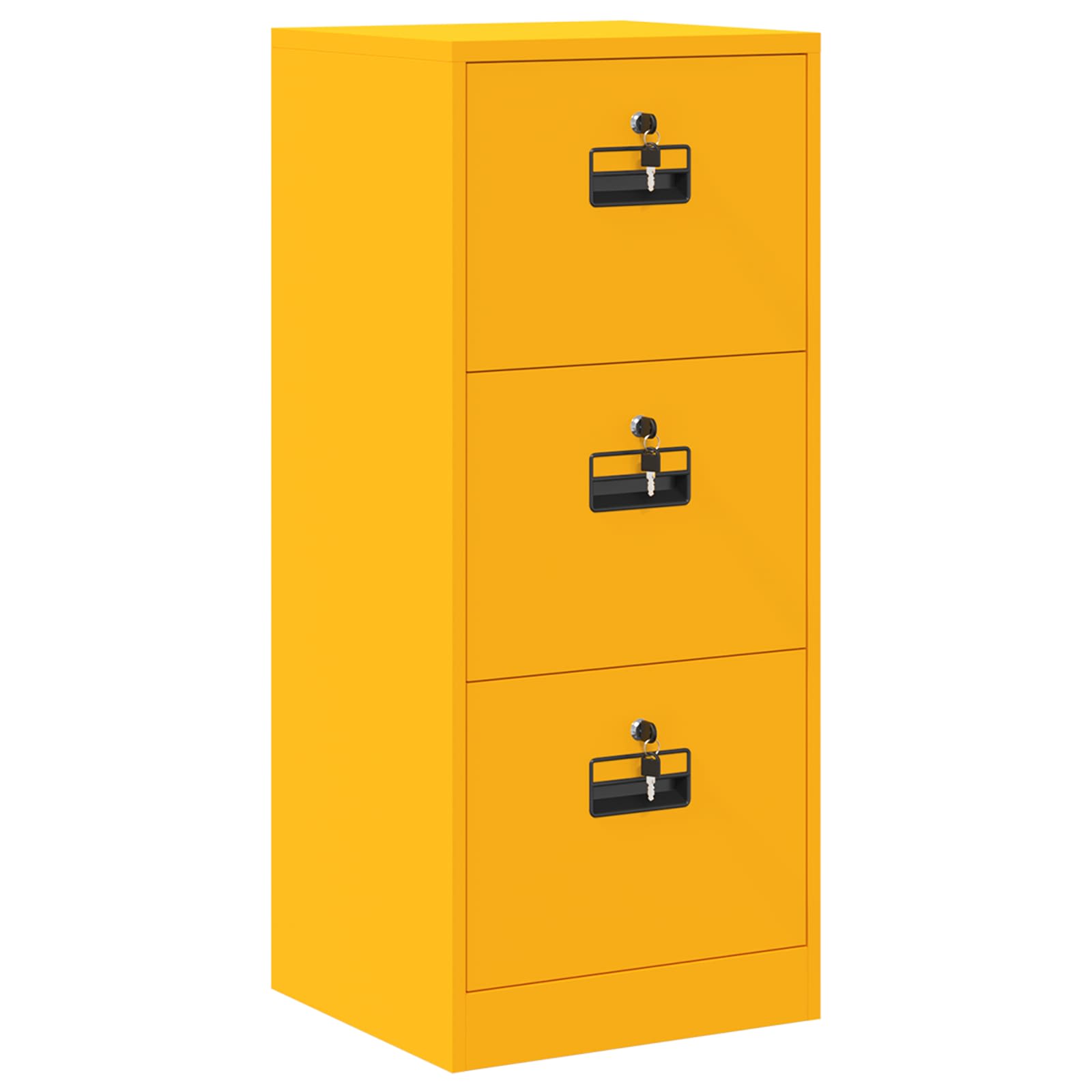 vidaXL Szafka na dokumenty Musztardowy Żółty 45,5 x 42 x 106,5 cm