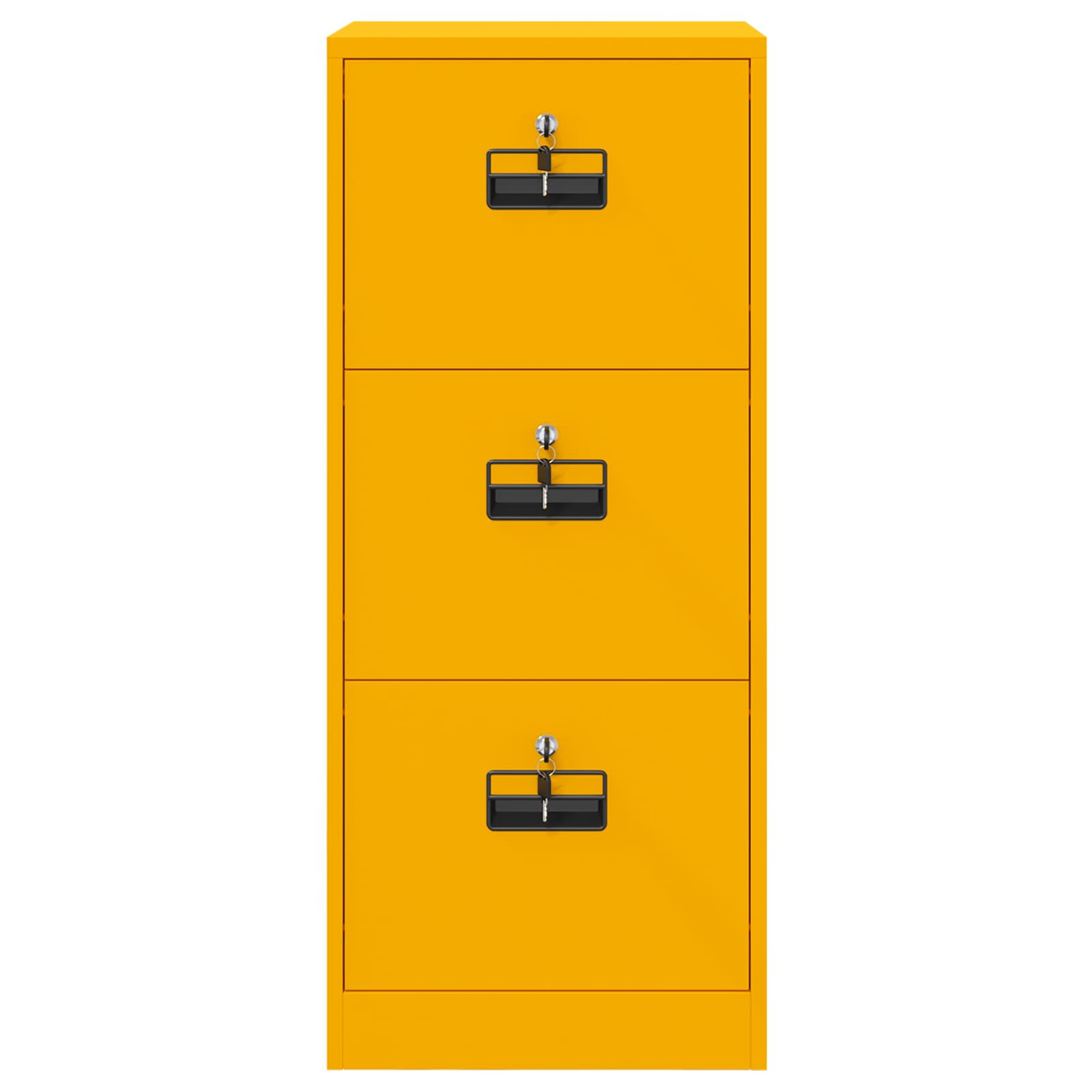 vidaXL Szafka na dokumenty Musztardowy Żółty 45,5 x 42 x 106,5 cm