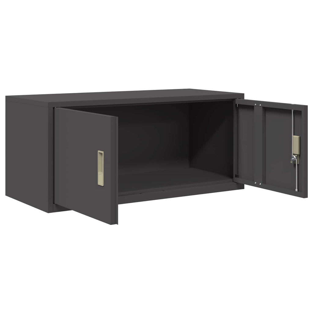 vidaXL Szafka do przechowywania Czarny 90 x 40 x 40 cm Stal