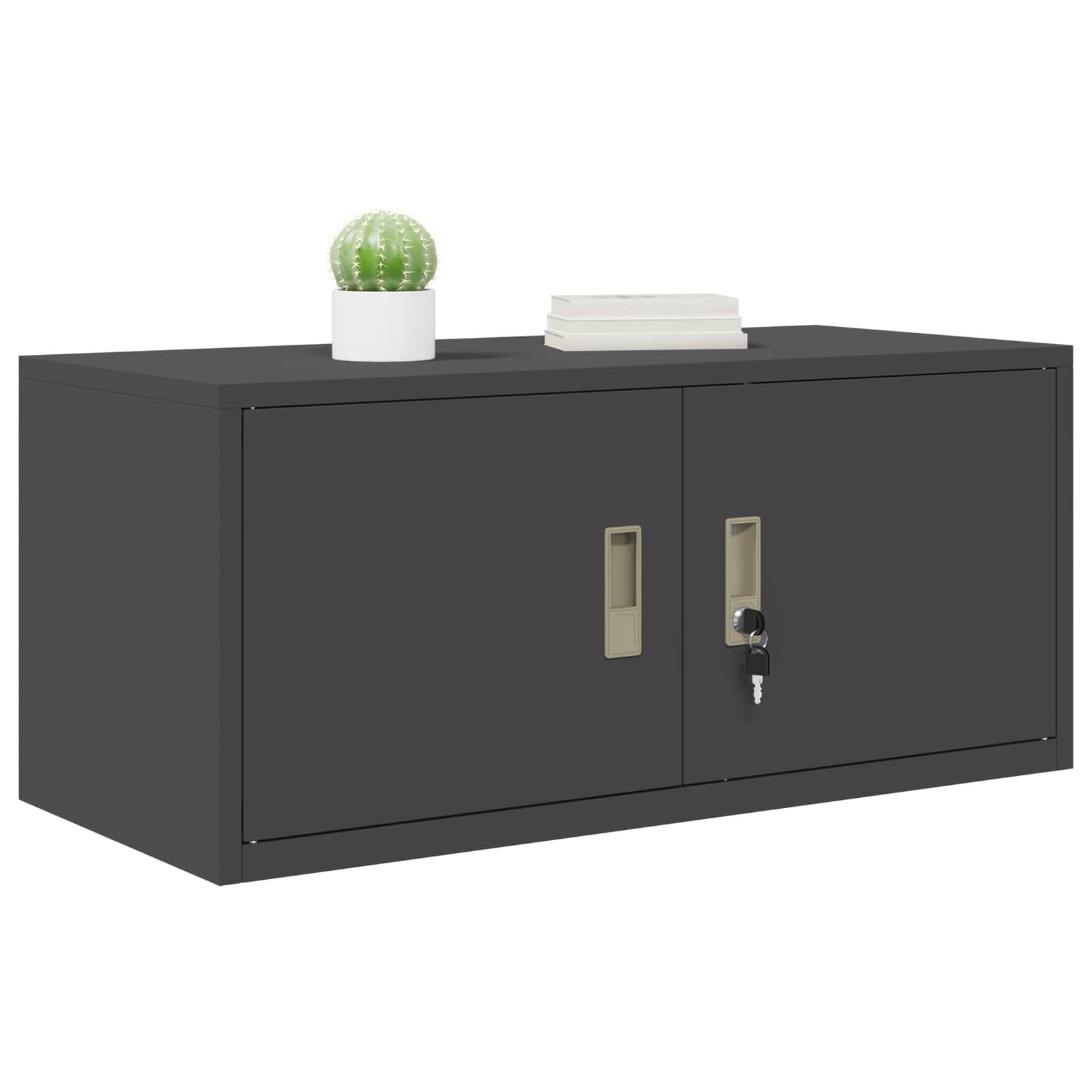 vidaXL Szafka do przechowywania Czarny 90 x 40 x 40 cm Stal