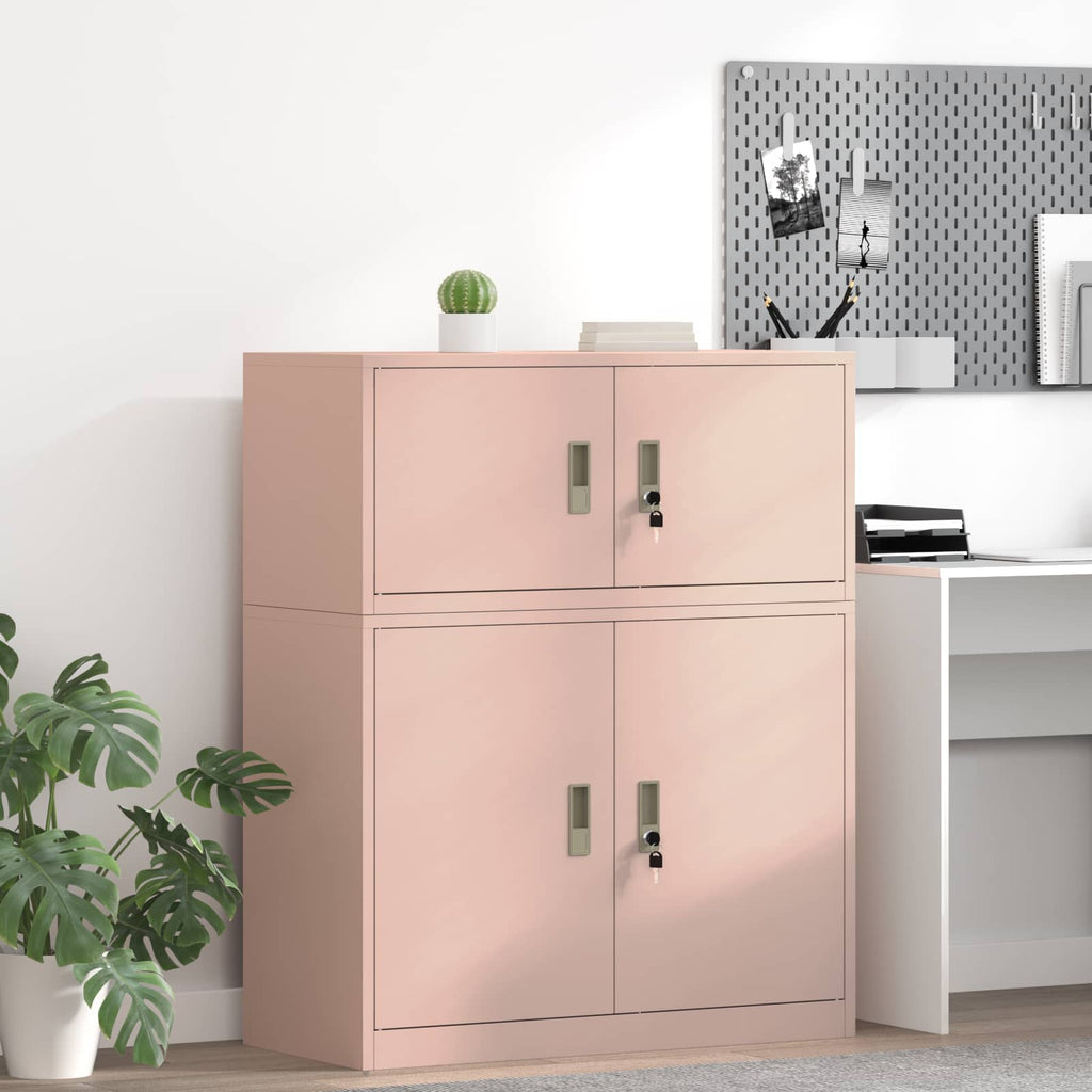 vidaXL Szafka do przechowywania Różowy 90 x 40 x 40 cm Stal
