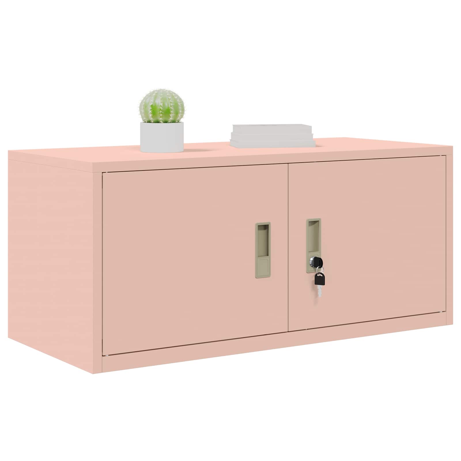 vidaXL Szafka do przechowywania Różowy 90 x 40 x 40 cm Stal