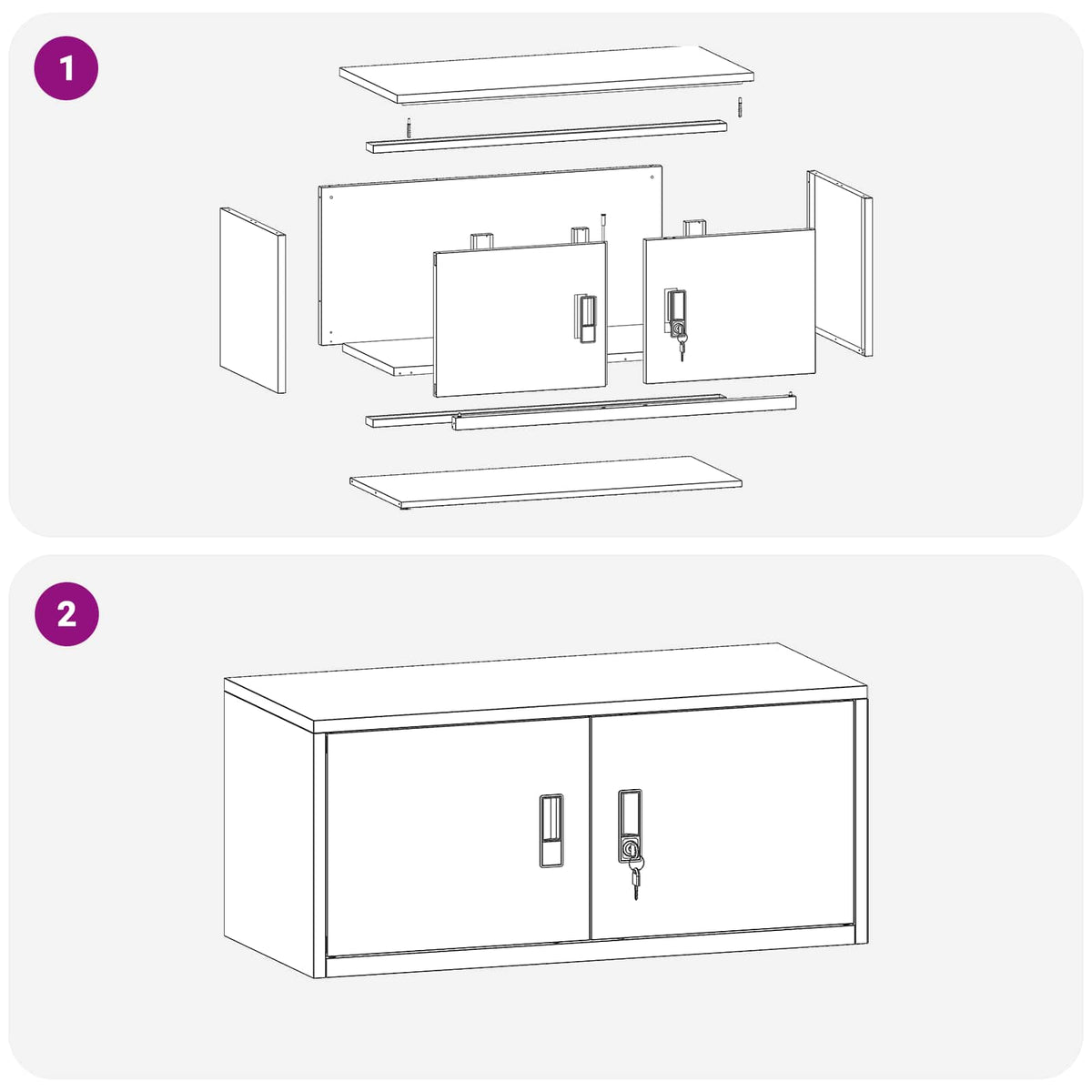 vidaXL Szafka do przechowywania Antracyt 90 x 40 x 40 cm Stal